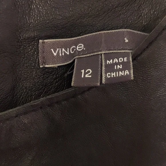 VINCE 100% leather shell, long back zipper, size 12, EPC! - Picture 2 of 7
